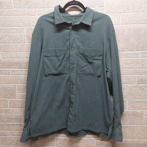 Lulu-Lemon Relaxed-Fit Long-Sleeve Pocket Button-Up Mens Size L/XL? Dark Green
